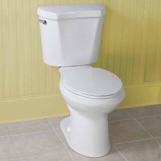 Glacier Bay 2-Piece 1.28 GPF High Efficiency Single Flush Elongated Toilet - White