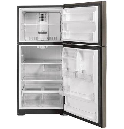 GE Top Freezer Refrigerator 21.9 Cu. Ft. Slate - GTS22KMNRES