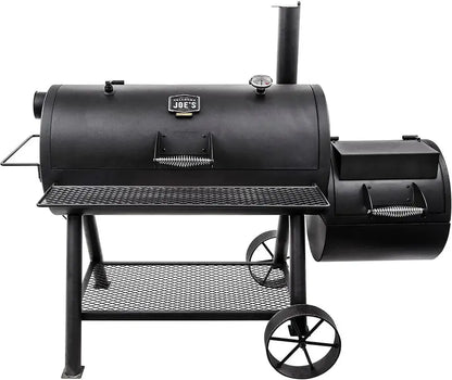Oklahoma Joe's Longhorn Reverse Flow Smoker - Offset Barrel Design, Heavy-Gauge Steel, Dual Chamber Smoking