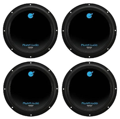 PLANET AUDIO Car Subwoofer 10 inch 1500W Dual 4-Ohm Voice Coil, 4-Pack - AC10D