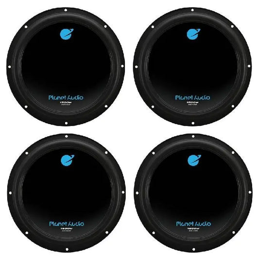 PLANET AUDIO Car Subwoofer 10 inch 1500W Dual 4-Ohm Voice Coil, 4-Pack - AC10D