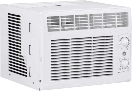 GE Window Air Conditioner, 5,000 BTU, White, 150 sq ft - Mechanical Controls