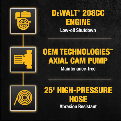 DeWalt Gas Pressure Washer 3300 PSI 2.4 GPM With 25-ft Hose And 5 Nozzles - DXPW3300-S